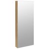 vidaXL Mirror Jewelry Cabinet White Engineered wood, glass, polyester