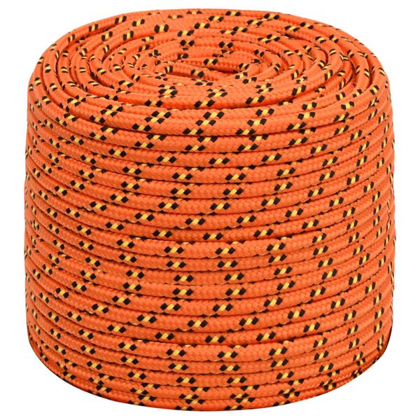 vidaXL Boat Rope Orange 0.31 " 82.0 ' Polypropylene