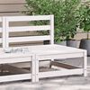 vidaXL Middle Sofa White Solid Pine Wood 27.6 in x 27.6 in x 26.4 in
