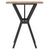 vidaXL Dining Table Natural wood and black