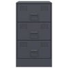 vidaXL Bedside Cabinet Set of 2 Anthracite Cold-rolled steel