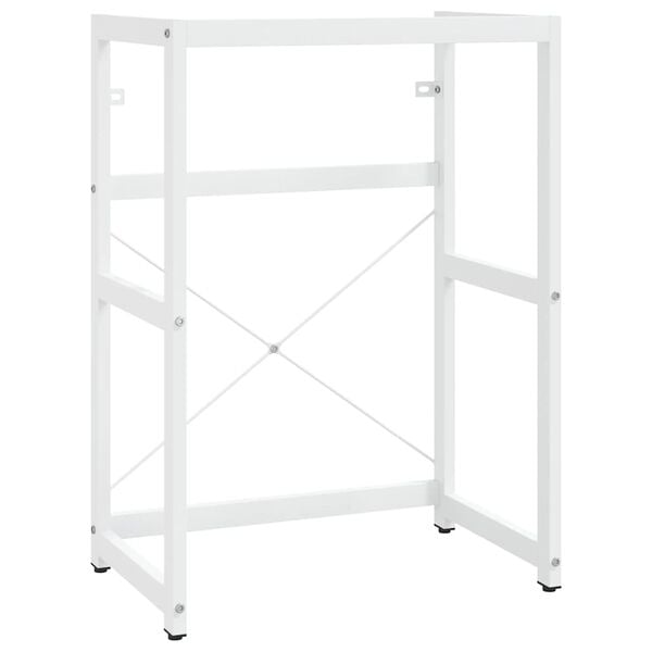 vidaXL Bathroom Washbasin Frame White Powder-coated iron 23.2x15.0x32.7 in