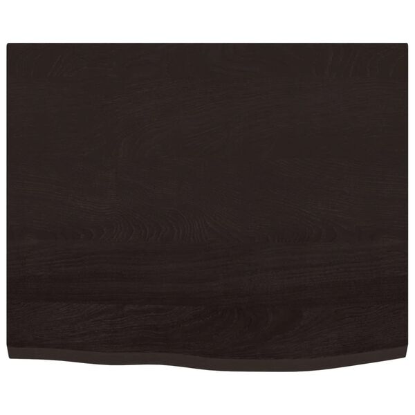 vidaXL Bathroom Countertop Dark Brown 23.6 x 19.7 x (0.8-2.4) " Treated Solid Wood