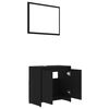 vidaXL Bathroom Furniture Set Black Engineered wood Medium