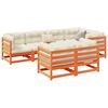 vidaXL Garden Sofa Set Wax Brown Solid Pine Wood Medium
