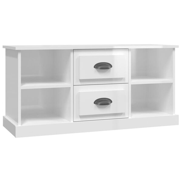 vidaXL TV Cabinet High gloss white Engineered wood Medium TV Cabinet