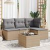 vidaXL Garden Sofa Set Beige, Light Grey