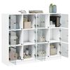vidaXL Bookcase White Engineered wood Medium Bookcase Rectangular