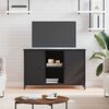 vidaXL TV Cabinet Black Engineered wood 39.4x13.8x25.6 in TV Cabinet