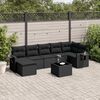 vidaXL Garden Sofa Set Black