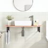 vidaXL Basin Shelf Wall Mounted Steel and Solid Wood Oak