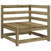 vidaXL Garden Sofa Natural Wood Treated pine wood 2-seater Modular