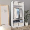 vidaXL Wardrobe White Engineered Wood Compact Wardrobe Rectangular