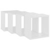 vidaXL Cube Shelf Set of 4 White Engineered wood 10.2 in square