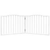 vidaXL Dog Gate Set of 2 White Poplar Wood 63 in Foldable Dog Gate