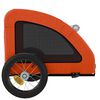 vidaXL Pet Bike Trailer Orange Iron, Oxford fabric, PVC