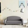 vidaXL Kids Sofa Grey Faux Leather, Pine Wood, Foam Mini Stylish