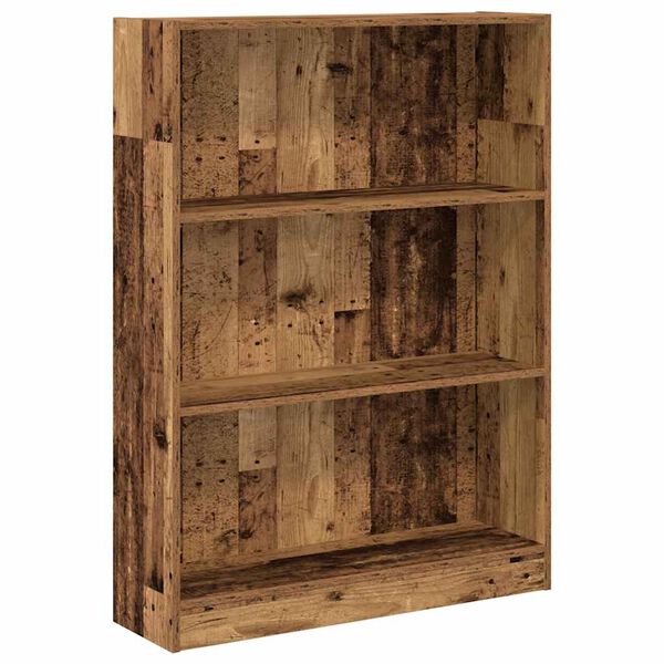 vidaXL Bookcase Old wood Engineered wood Medium Bookcase Rectangular