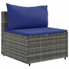 vidaXL Patio Lounge Set Grey PE rattan Medium Modular Patio Lounge Set