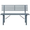 vidaXL Garden Bench Grey Powder-Coated Steel Medium Garden Bench
