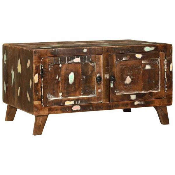 vidaXL Coffee Table Multicolour 80 x 54 x 45 cm solid reclaimed wood
