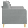 vidaXL 2-seater Sofa Light Gray Fabric (100% polyester), metal, foam