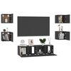 vidaXL TV Cabinet Black Engineered wood Small TV Cabinet Rectangular