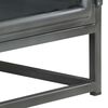 vidaXL Coffee Table Gray Solid Acacia wood, glass, powder-coated steel