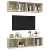 vidaXL TV Cabinet Set of 2 Sonoma Oak Engineered wood Standard