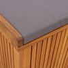 vidaXL Cushion Box Brown Solid Acacia wood Large Storage Cushion Box