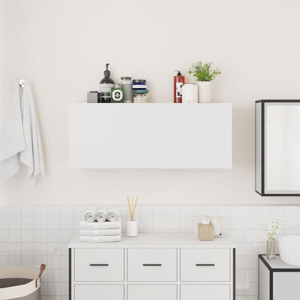vidaXL Bathroom Wall Cabinet White Engineered Wood