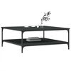 vidaXL Coffee Table Black Engineered wood, Iron Large Coffee Table
