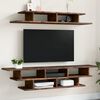 vidaXL TV Wall Unit Smoked Oak Engineered Wood Large TV Wall Unit