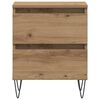vidaXL Bedside Cabinet artisan oak 40 x 35 x 50 cm Engineered wood