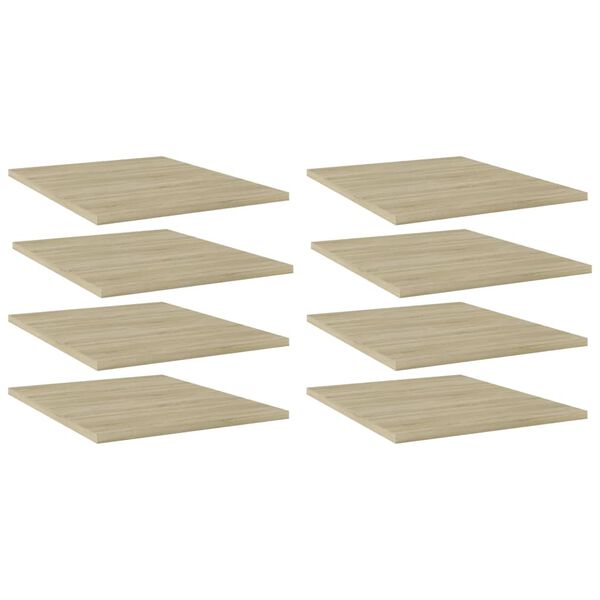 vidaXL Shelf Set of 8 Sonoma oak Engineered wood 15.7 x 19.7 x 0.6 in