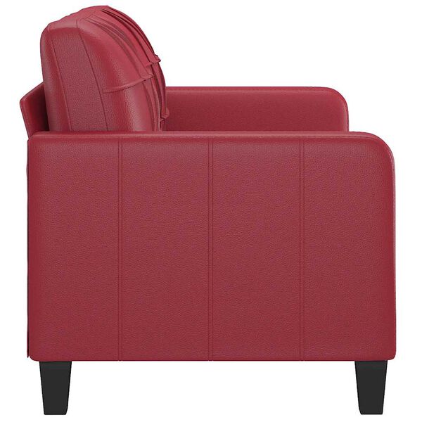 vidaXL 2-seater Sofa Wine Red Faux leather 2-seater Stylish Design