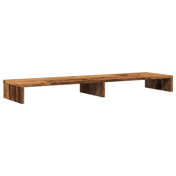 vidaXL Monitor Stand Old Wood 39.4x10.6x3.9" Engineered Wood
