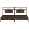 vidaXL Bed Frame Smoked Oak Engineered Wood and Steel Full Bed Frame