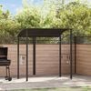vidaXL BBQ Gazebo Anthracite Steel 84.6x59.1x86.6 in UV-resistant
