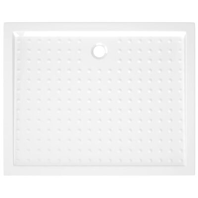 vidaXL Shower Base Tray with Dots White 31.5"x39.4"x1.6" ABS