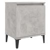 vidaXL Bed Cabinet Set of 2 Concrete Grey Engineered Wood, Metal