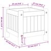 vidaXL Patio Planter with Liner 12.2x12.2x11.8" Solid Wood Acacia