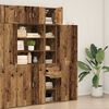 vidaXL Storage Cabinet 2 pcs Old Wood 11.81 x 16.73 x 88.58 in