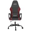 vidaXL Gaming Chair Black and Wine Red Faux Leather