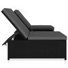 vidaXL Reclining Garden Chair Set of 3 Black