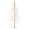 vidaXL Wooden Christmas Tree Natural Wood Solid pine wood, Bamboo