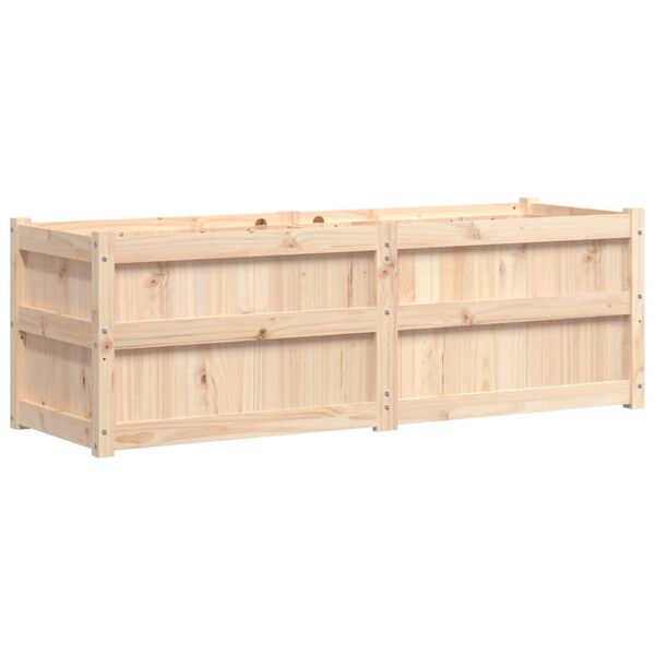 vidaXL Garden Planter Natural wood Solid pine wood Large