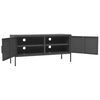 vidaXL TV Cabinet Gray Steel Medium Levelers TV Cabinet Rectangular