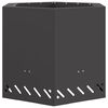 vidaXL Smokeless Fire Pit Black 22.83 x 22.83 x 20.08 in Steel