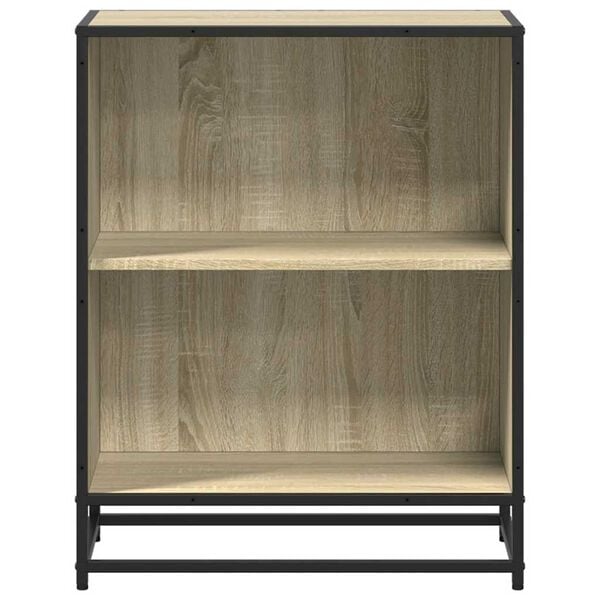 vidaXL Book Cabinet Sonoma oak Engineered wood and metal Medium